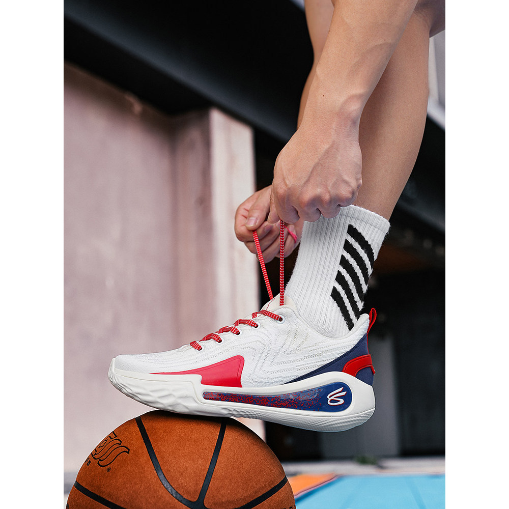 พื้นยางยืด กีฬาผู้ชาย รองเท้าบาสเก็ตบอล Curry Curry 12th Generation รองเท้าบาสเก็ตบอลชายเยาวชนแผ่นดิ