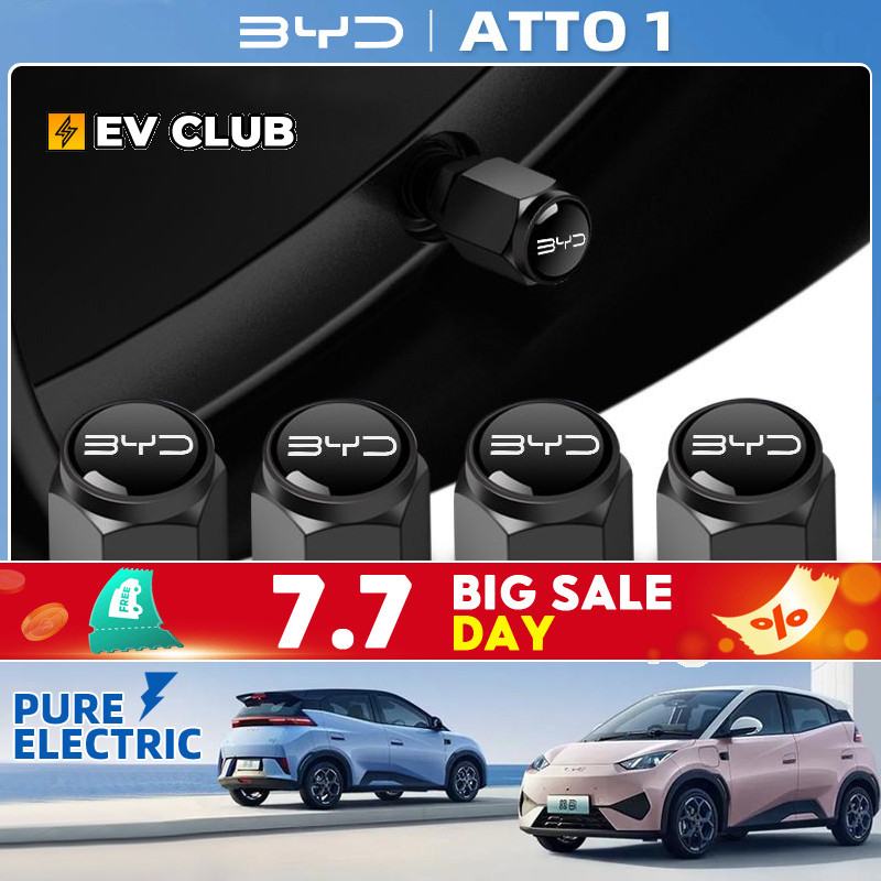 2026 BYD ATTO1 ev อะไหล่รถยนต์เฉพาะฝาครอบวาล์วยางแกนวาล์วหมวกอุปกรณ์รถยนต์