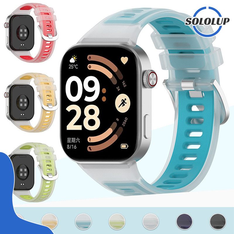 สายรัดกีฬาซิลิโคน for Redmi Watch 6 Active/Lite/ 6 5 4 สายยางนิ่มโปร่งแสง สร้อยข้อมือและเข็มขัด for Mi Band 10 9 8 Pro