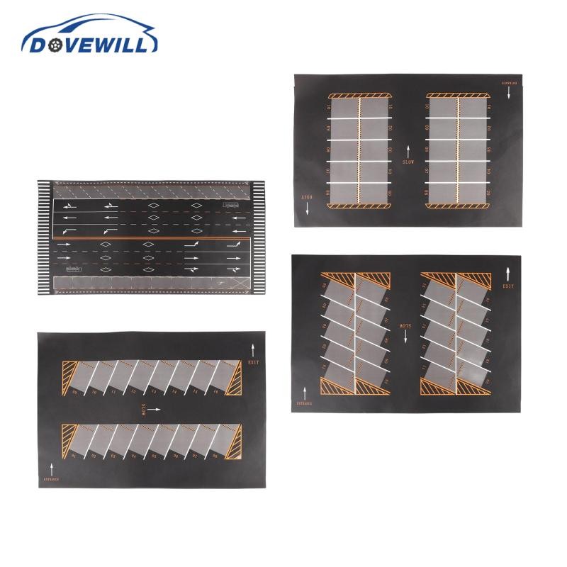 [Dovewill] 1/64 Parking Lot Mouse Pad, Non-Slip Diecast Garage Car Scene Matmat, Roll-Up Desk Playma