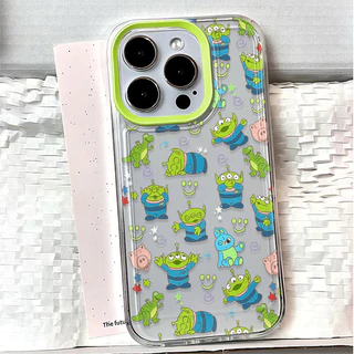 🔥AWIFI🔥เข้ากันได้สำหรับ เคสไอโฟน11 เคส iphone 16 Pro Max 7 8 Plus XR X XS MAX 12 13 14 15 เคสใส การ์ตูนไดโนเสาร์เอเลี่ยน