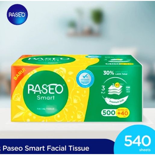 CMB PASEO SMART 540 แผ่น 3 PLY / SOFT FACIAL TISSUE / PREMIUM SOFT FACIAL TISSUE 540s