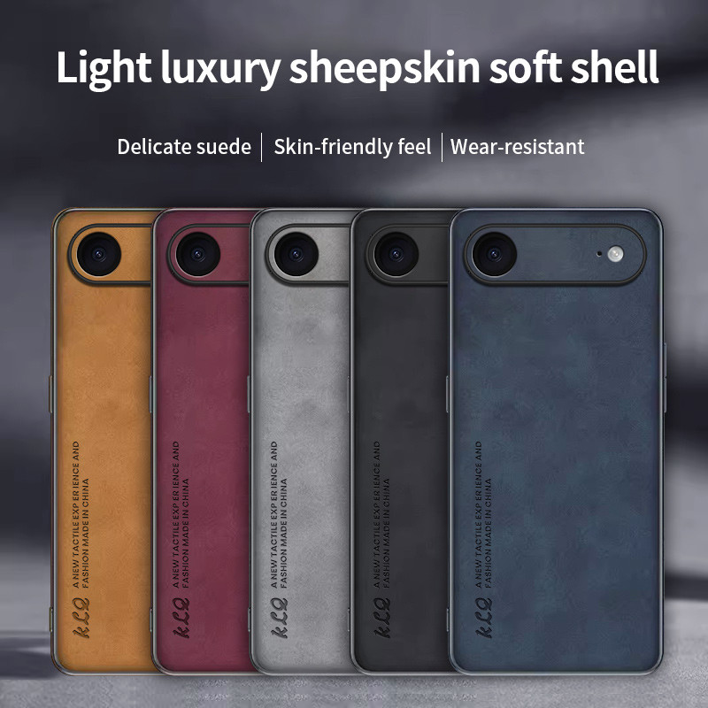 สําหรับ Iphone 17 Air หนังแกะหนังกันกระแทกสําหรับ Iphone 17 Pro Max Matte ซิลิโคนกันชนโทรศัพท์เกราะป้องกัน