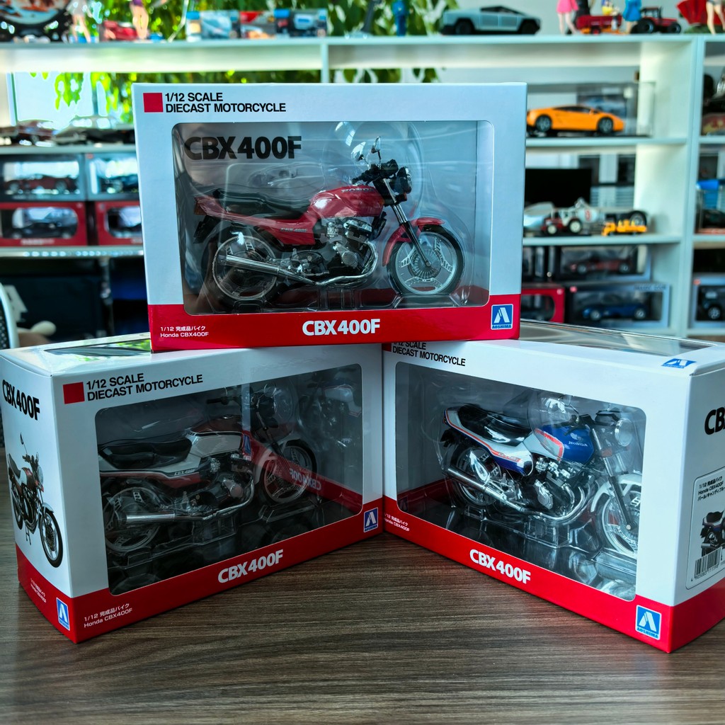 ชิงเต่าคลับ 1: 12HONDA Honda CBX400F รถจักรยานยนต์จําลองรถจักรยานยนต์รุ่นคอลเลกชันจอแสดงผลเครื่องประ