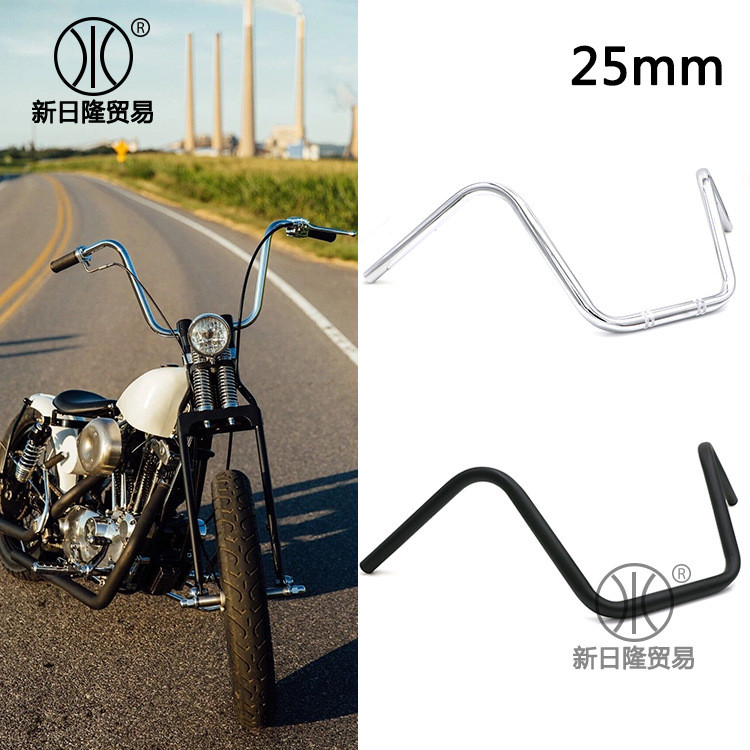 25มม.Harley XL883 XL1200 48 รถจักรยานยนต์RetroดัดแปลงHandlebarก๊อกน้ําHandlebarทิศทางHandlebar 4.6