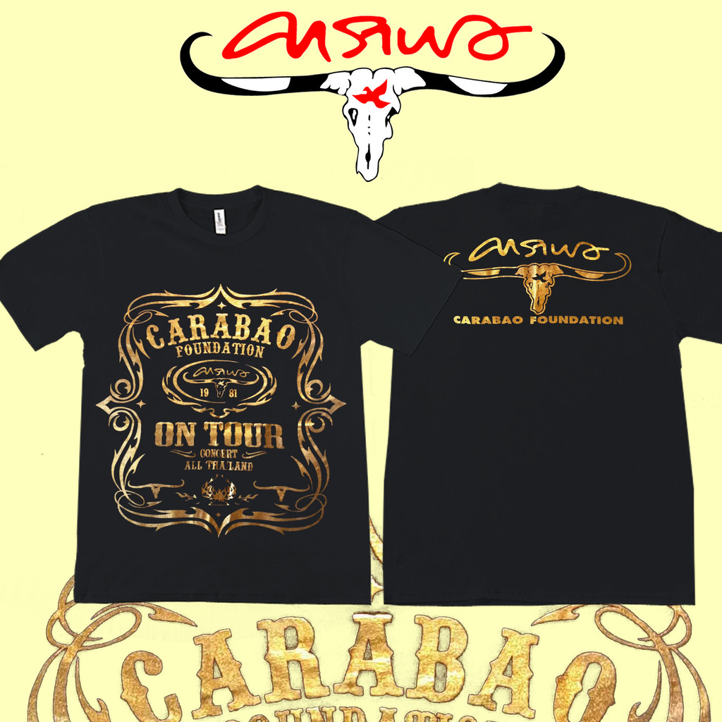 คาราบาว เสื้อยืด ผ้าฝ้าย 100% เหมาะสำหรับทั้งชายและหญิง ระบายอากาศได้ดี