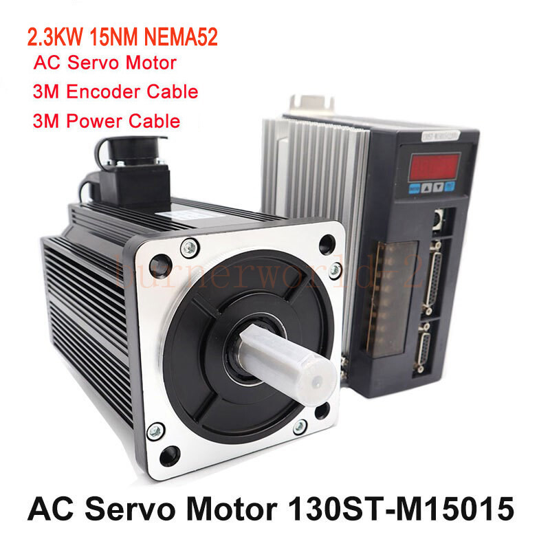 2.3KW AC Servo Motor Kits 220V 15NM 1500RPM NEMA52 130ST-M15015 For Conveying