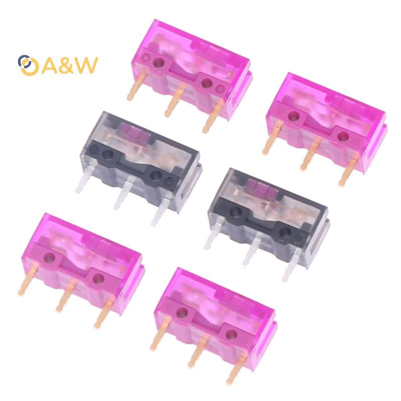 A&W 2 ชิ้นเมาส์กันฝุ่น Micro Switch 3Pin Gold Contactor 150 ล้าน Click Life 0.74/0.65N Micro ปุ่มใหม