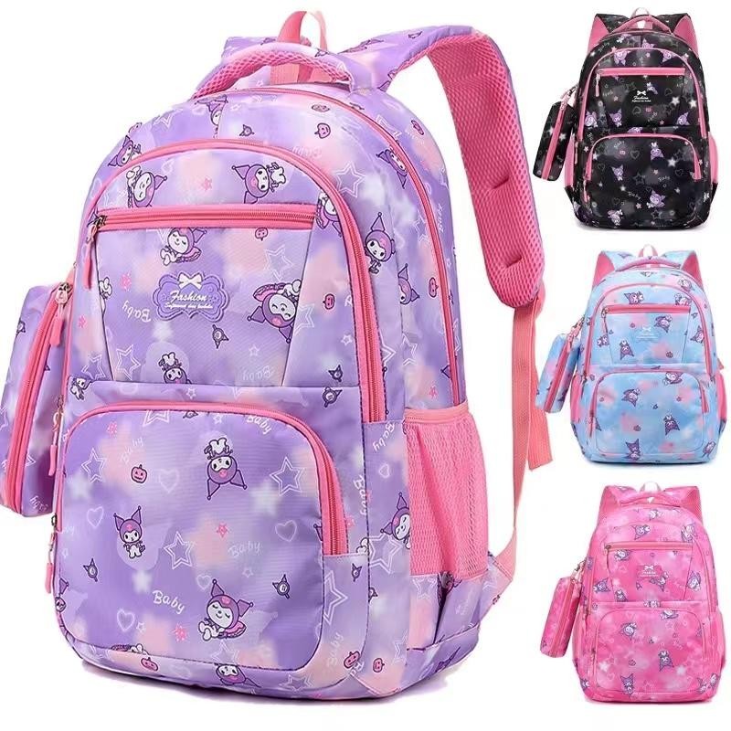 กระเป๋านักเรียน เป้เด็กผู้หญิง ใบใหญ่ลายารัก พร้อมกล่องดินสอ ป.1-ป.6 กันน้ำคุณภาพดี  พร้อมส่งจากไทย