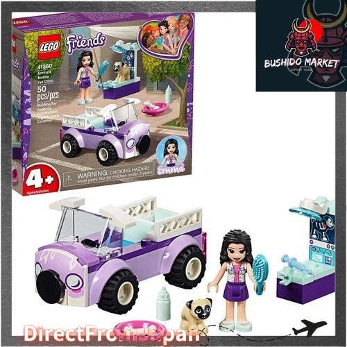 รถ LEGO Friends Emma's Animal Clinic รุ่น 41360 ของเล่นบล็อกตัวต่อสำหรับเด็กผู้หญิง 【DirectFromJapan