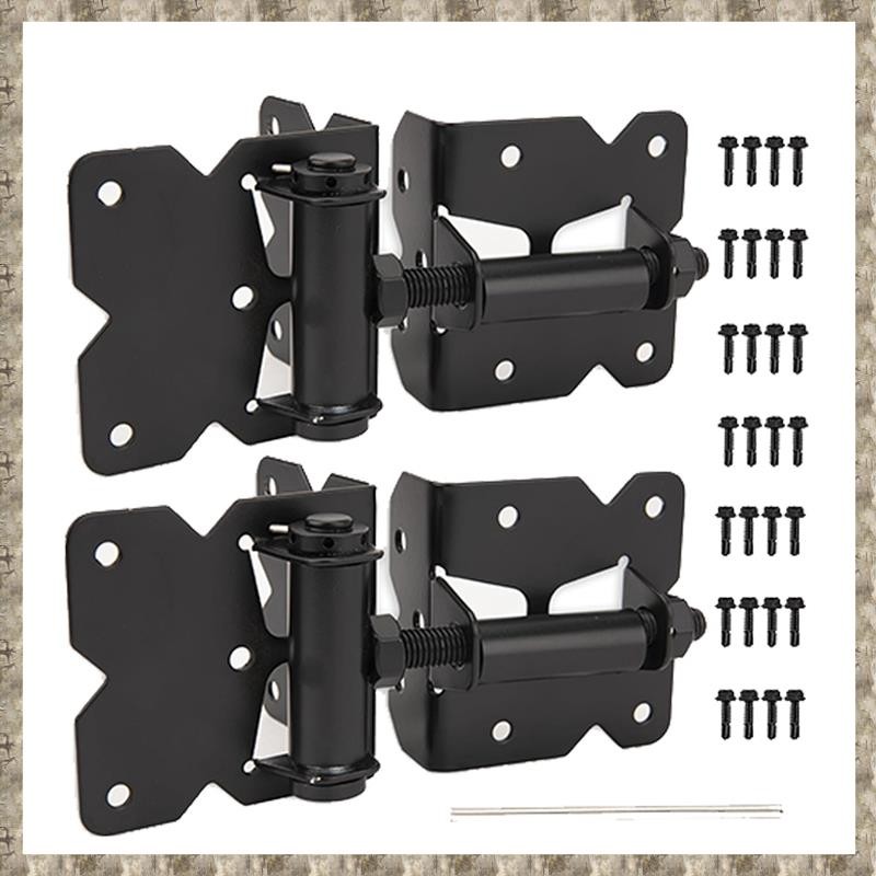 [zv0lma8i] 2 แพ็ค Self Locking Gate Latch 90 องศาบานพับประตูชุดสําหรับไวนิลและรั้วไม้พร้อมสกรูติดตั้
