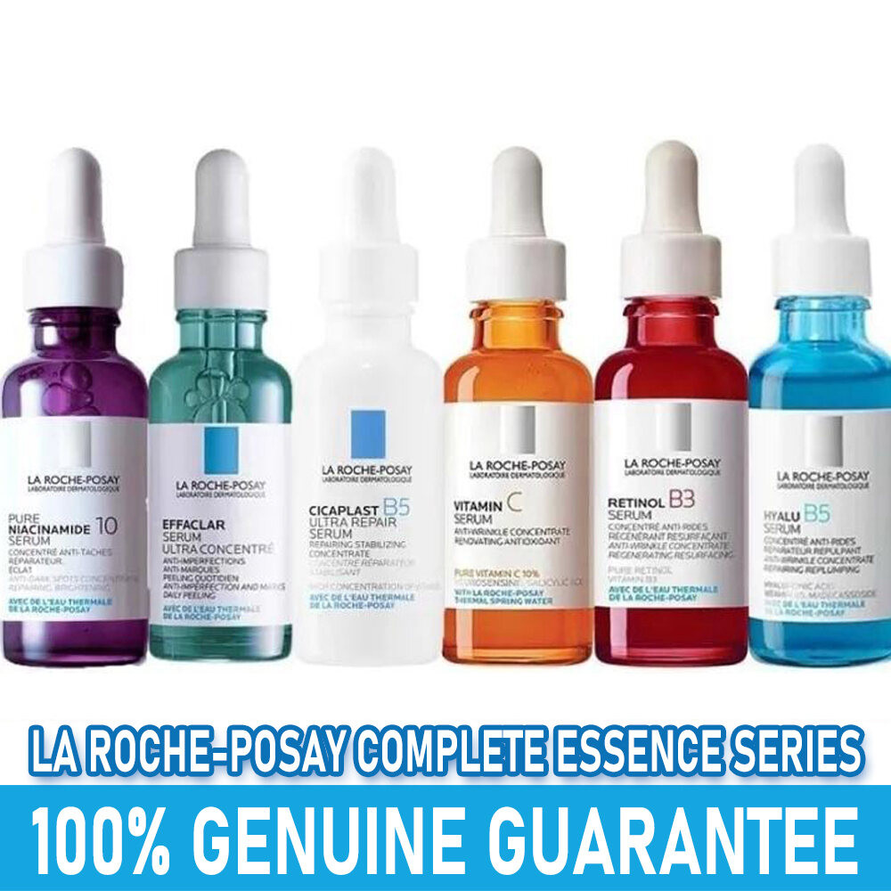 La Roche Posay Serum 30ml :Retinol B3 Serum / Pure Niacinamide 10 Serum / Hyalu B5 Serum / Pure Vita