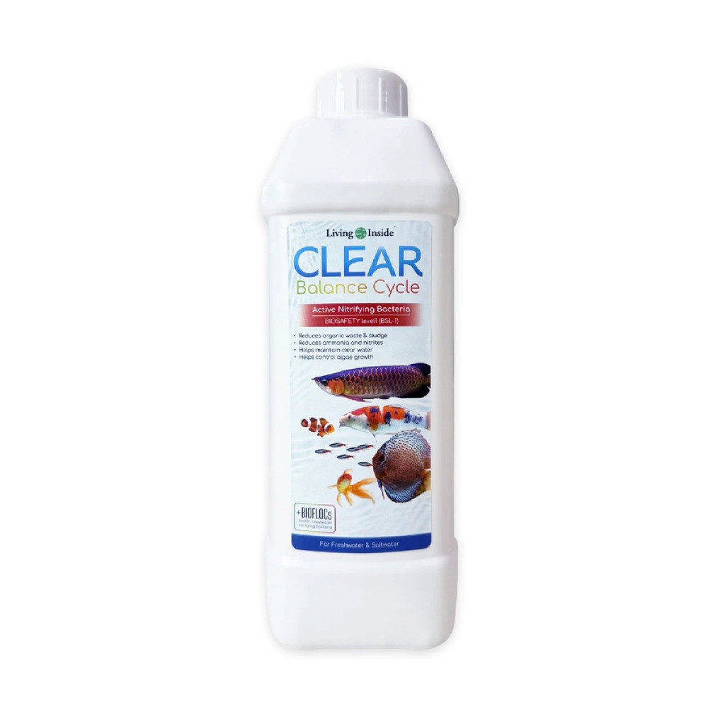 Living Inside จุลินทรีย์บ่อปลา จุลินทรีย์ตู้ปลา น้ำใส ลดตะไคร่ ย่อยของเสีย ปรับคุณภาพน้ำ 1,000 ml