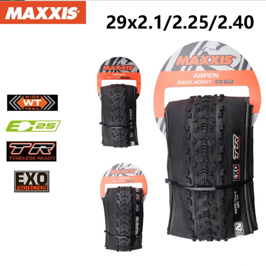 ยางรถจักรยาน MAXXIS ASPEN ขนาด 29x2.4 สูญญากาศ พับได้ ใช้งานบนเส้นทางออฟโรดและภูเขา