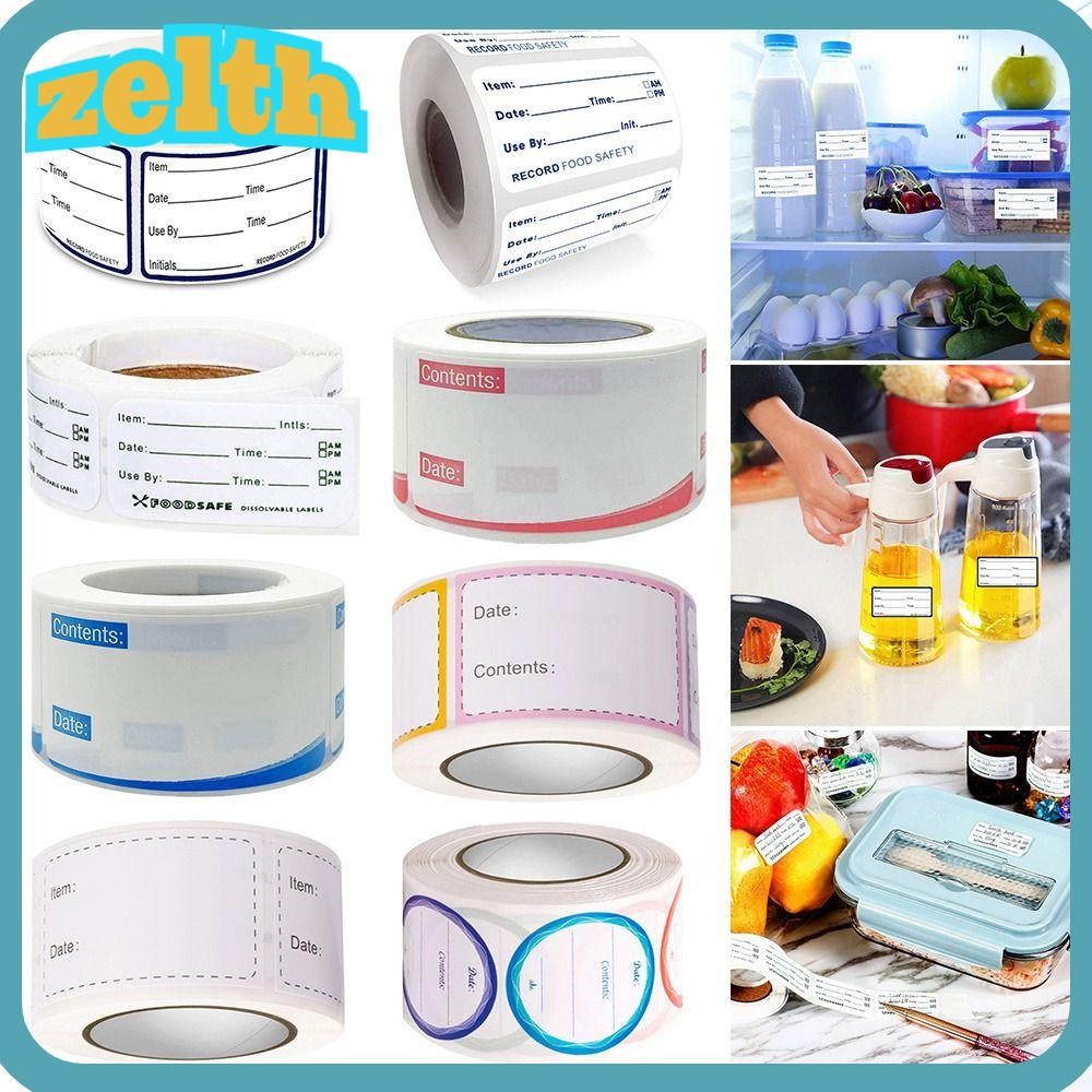 ZELTH ป้ายเก็บอาหารตู้เย็นกันน้ําห้องครัวสติ๊กเกอร์ห้องครัว