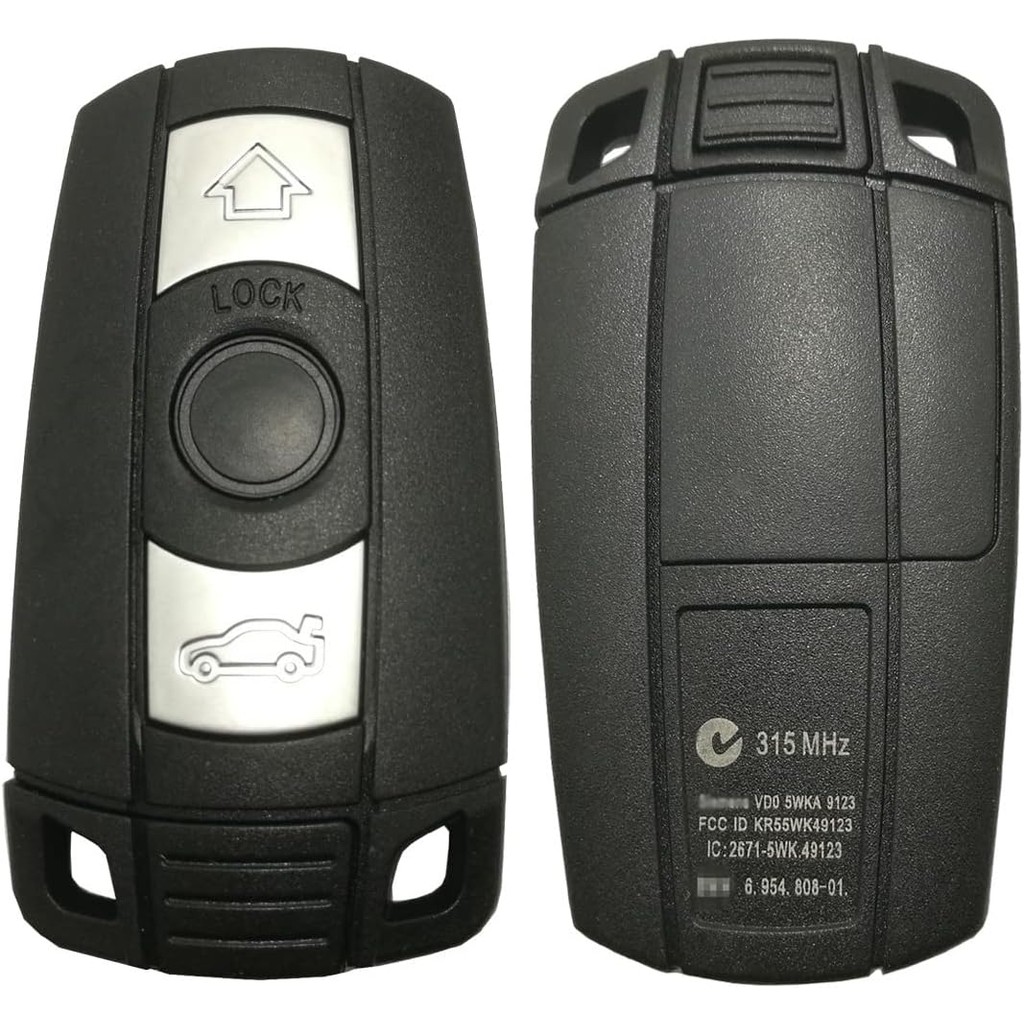 3 ปุ่ม Keyless Remote กุญแจรถ Fob Fit สําหรับ BMW 3 5 Series X5 X6 315MHz KR55WK49127 KR55WK49123 (ส
