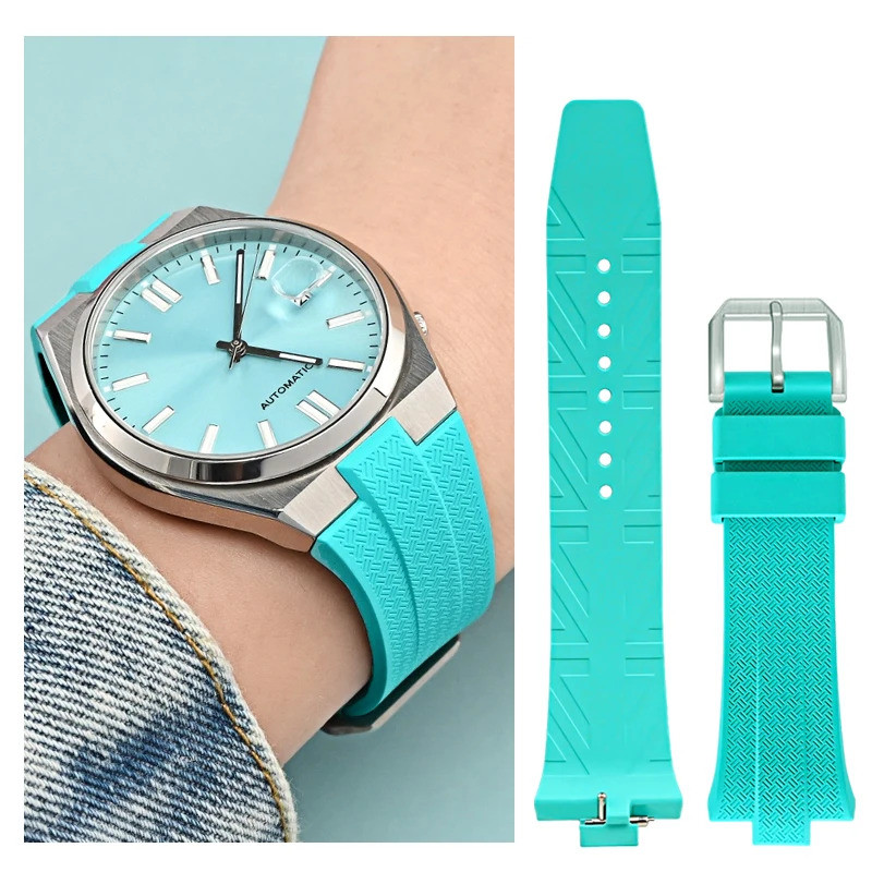FKM Fluoro ยางสายนาฬิกาสําหรับ Citizen TSUYOSA คอลเลกชัน NJ0150 NJ0151ME ซิลิโคนสายนาฬิกาผู้ชายผู้หญิงสร้อยข้อมือสีสันสดใส