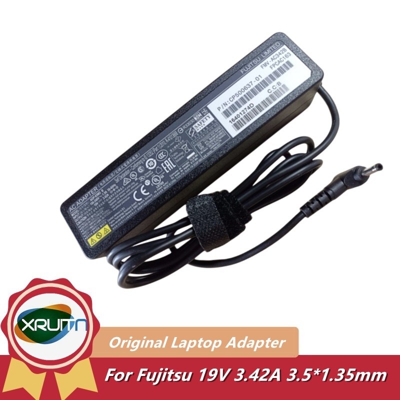 Fujitsu AC Power Adapter Charger 19V 3.42A 65W 3.51.35mm FPCAC163 ADP65MD FMVAC342B สําหรับ Fujitsui