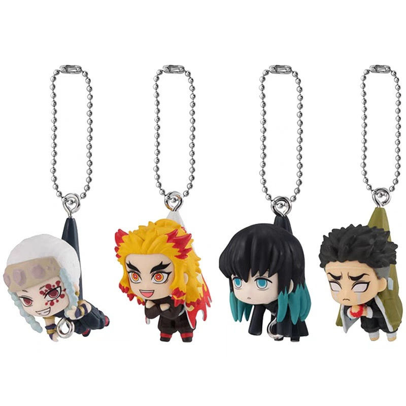 กาชาปองสินค้าจํานวนมาก Demon Slayer Yijiao Doll Bean Muichiro Kasumizhu Kyojuro Compassion พร้อมสต็อ