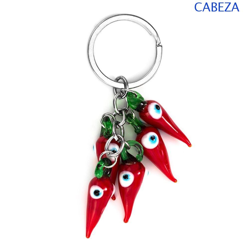 CABEZA Lucky Eye Red Chilli พวงกุญแจ, Evil Eye Red Chilli Evil Eye พวงกุญแจ, แฟชั่นการ์ตูนทนทานแฟชั่