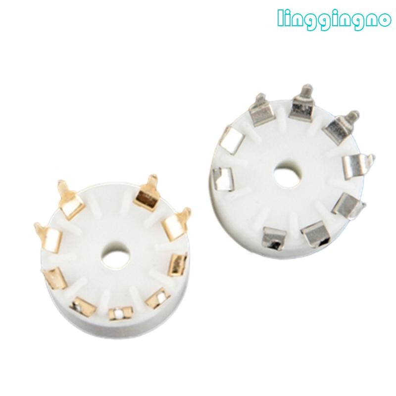 RR 5pcs เซรามิค 9 ขา B9A PCB MOUNT หลอดซ็อกเก็ตสําหรับ 12AX7 12AT7 12AU7 ECC83 ECC82 E88CC 6922 6p1 