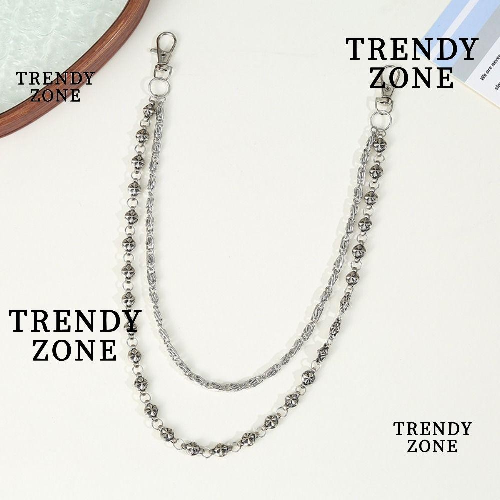 TRENDYZONE โซ่เอวโลหะสำหรับกางเกงฮิปฮอปและยีนส์ อุปกรณ์เสริมแฟชั่นทันสมัย