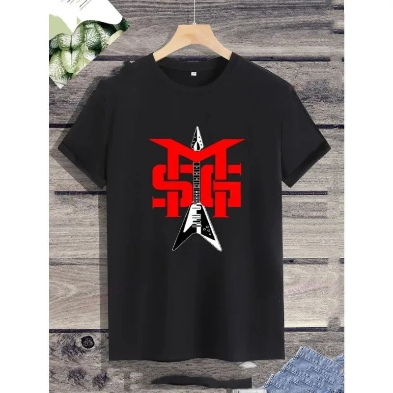 PBSPBMode 2024 ใหม่ Michael Schenker Msg Harajuku Band โลโก้เสื้อยืดกราฟิก Unisex แขนสั้นหลวม O-คอแฟ