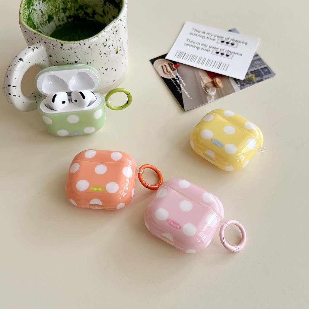 IMD สี่สี Polka Dot หูฟังสําหรับ AirPods 1 2 3 4 Pro หูฟังไร้สายบลูทูธ AirPods Pro2 กันกระแทกปลอก