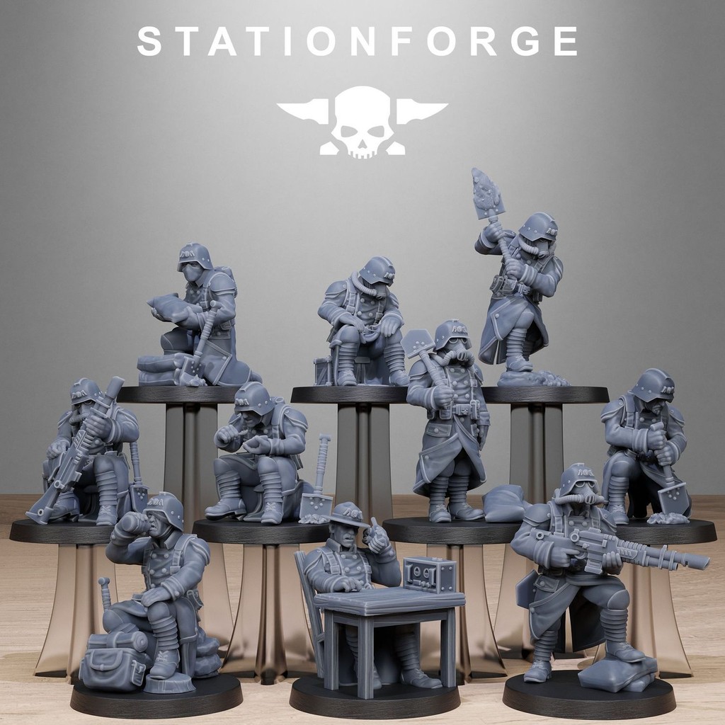 Warhammer 40K Clegg Death Legion Frontline Warrior Forgg Workshop War Chess Board Game 3D การพิมพ์สี