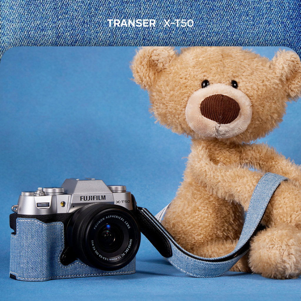 Fuji XT50 Denim Protective Case Leather Case Camera Case Accessories TRANSER Denim Series