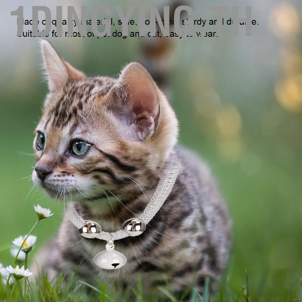 1dingying.th สร้อยคอ Pet Bell Cat ที่ปรับได้มากที่สุดสำหรับ