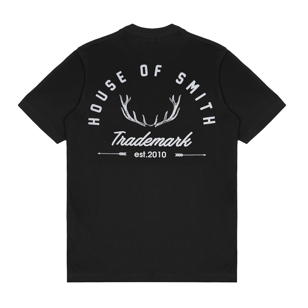เสื้อยืดแขนสั้นผู้ชาย House of Smith - Trademark Black 9 - เสื้อยืด