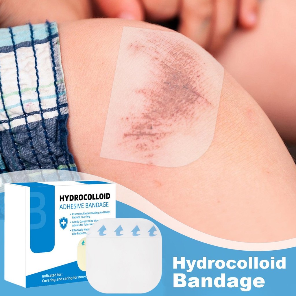 Hydrocolloid Gel Bandages Hydrocolloid Sheets 5 แผ่นอ่อนโยนกันน้ํายืดหยุ่นตัด Patch haruamy