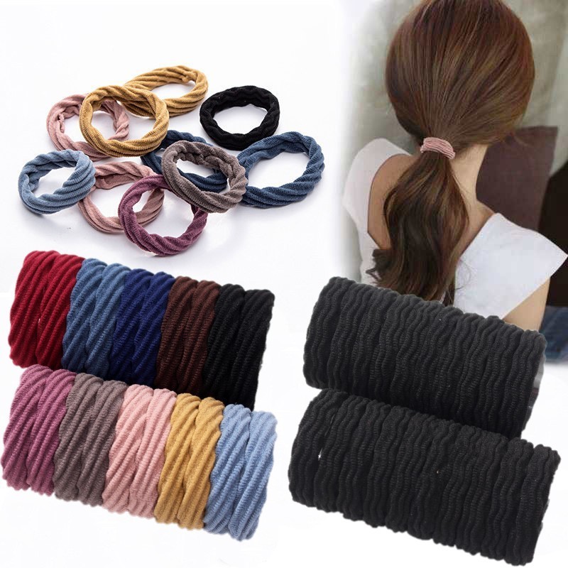 50/20PCS ยืดหยุ่นผมวง Basic Tie Scrunchie หางม้ายางยืดหยุ่นยางผู้หญิง HeadBand ผมแฟชั่นผู้ถือหางม้าสําหรับสาวอุปกรณ์เสริมผม