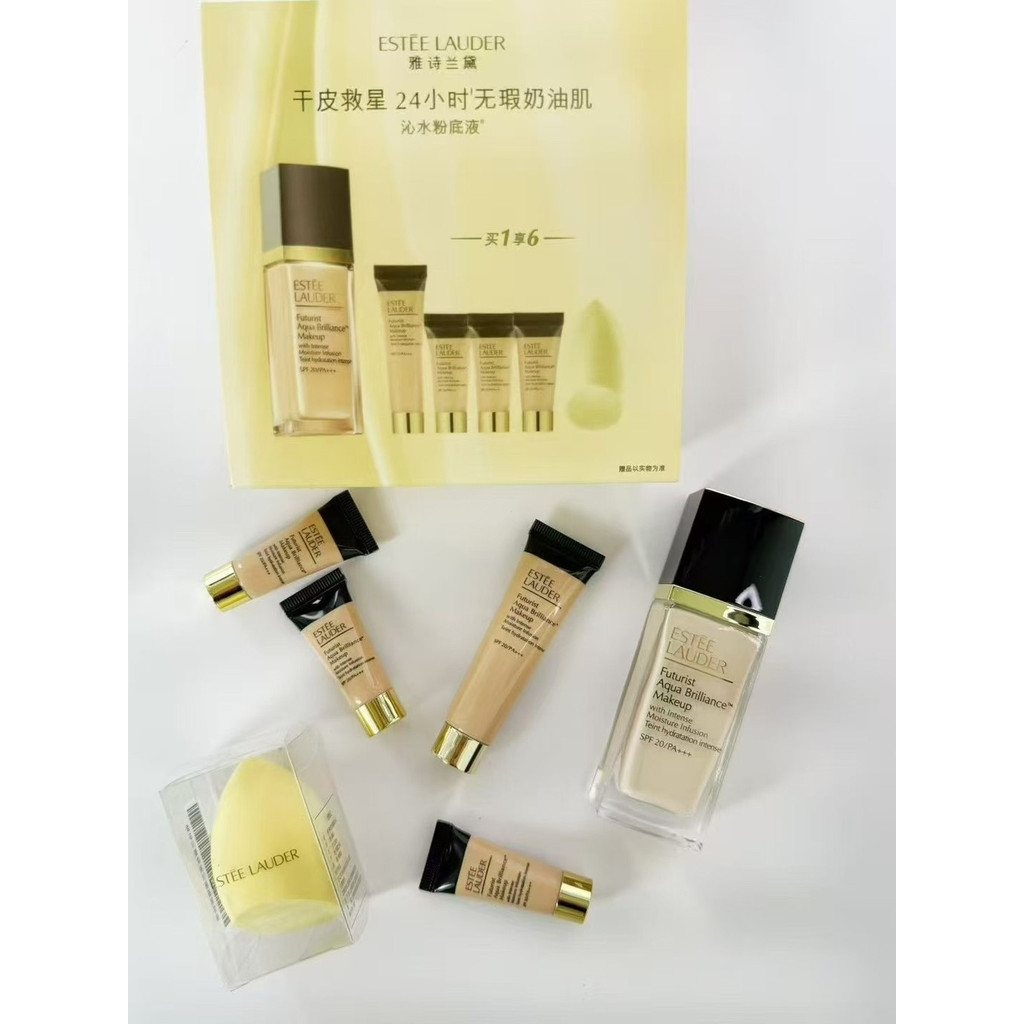แฟชั่นขายตรงมาใหม่พิเศษ/120 Estee Lauder Aqua Foundation4+1Suit รวม30ml+15ml+5ml*3สี Number1co# 2SDD