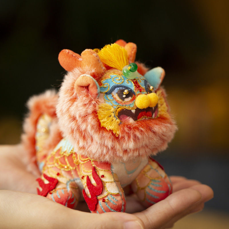 Fire Kirin สไตล์จีนเย็บปักถักร้อย DIY ซองเครื่องประดับรถ # 2/3/4/5ใบมีด DIY แคปซูลแหลมกล่องรถหัตถกรร