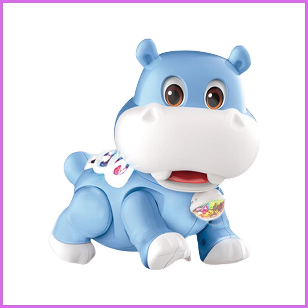 Crawling Hippo Baby Musical Toy Walking Baby Hippo Music Game Sensory Walking Musical Toy with Light