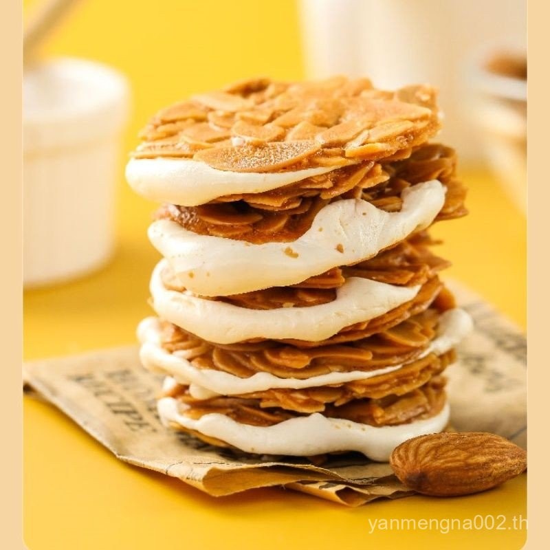 Tonself Sandwich Crisp Nut Cranberry Brushed Biscuits Fat Casual Snacks Nougat Crisp Almond Bag