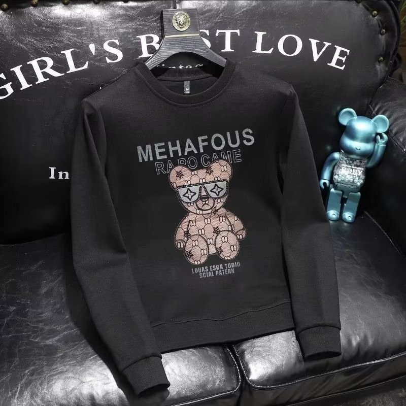 สไตล์ขี้เกียจ High-End แขนยาวชายสไตล์ฮาราจูกุเกาหลีรุ่น newbf รอบคอ 2025 สไตล์ฮ่องกงอินเทรนด์แจ็คเก็