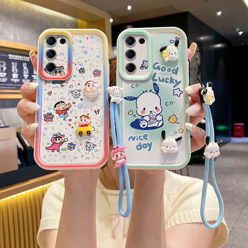 ซิลิโคนล้อมรอบสําหรับ OPPO reno reno 2f reno3 reno3 pro reno4 reno 4z reno4 pro reno5 reno 5z reno 5f reno 5 pro 4g 5g เคสโทรศัพท์กันกระแทกสุนทรียศาสตร์ผู้หญิงสไตล์พร้อมเชือกเส้นเล็ก