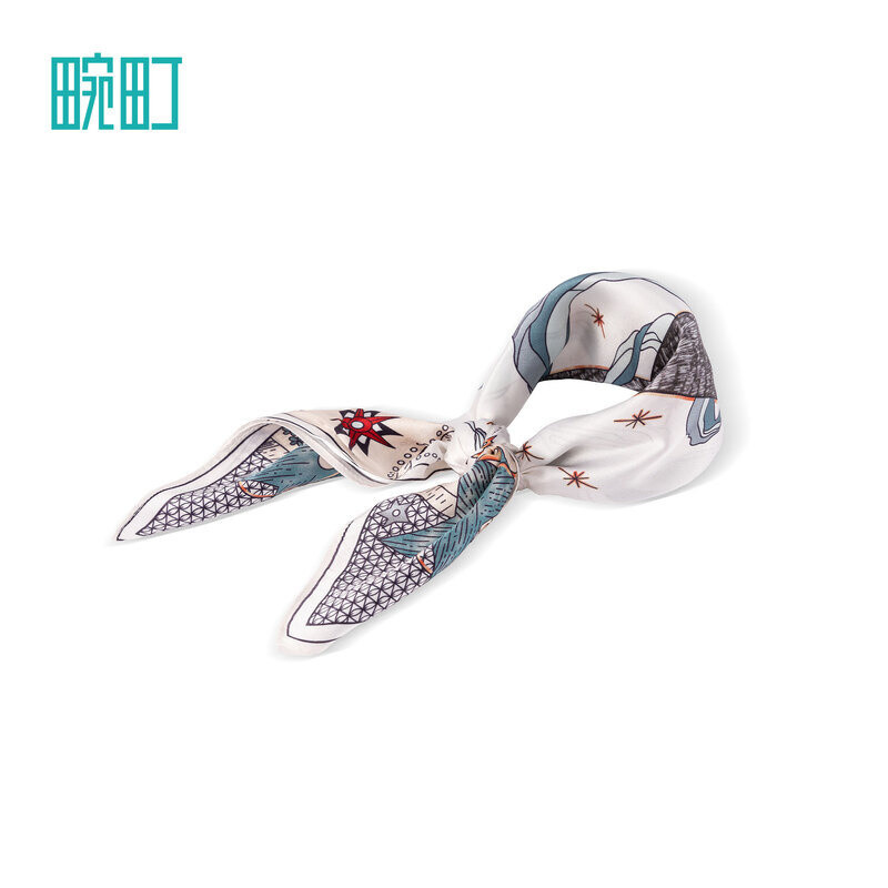 ผ้าพันคอลายลึกลับ Hamachi มัลเบอร์รี่ซิลก์ สำหรับหญิง ใช้งานได้ทั้งปี และทำเป็นแถบคาดศีรษะได้