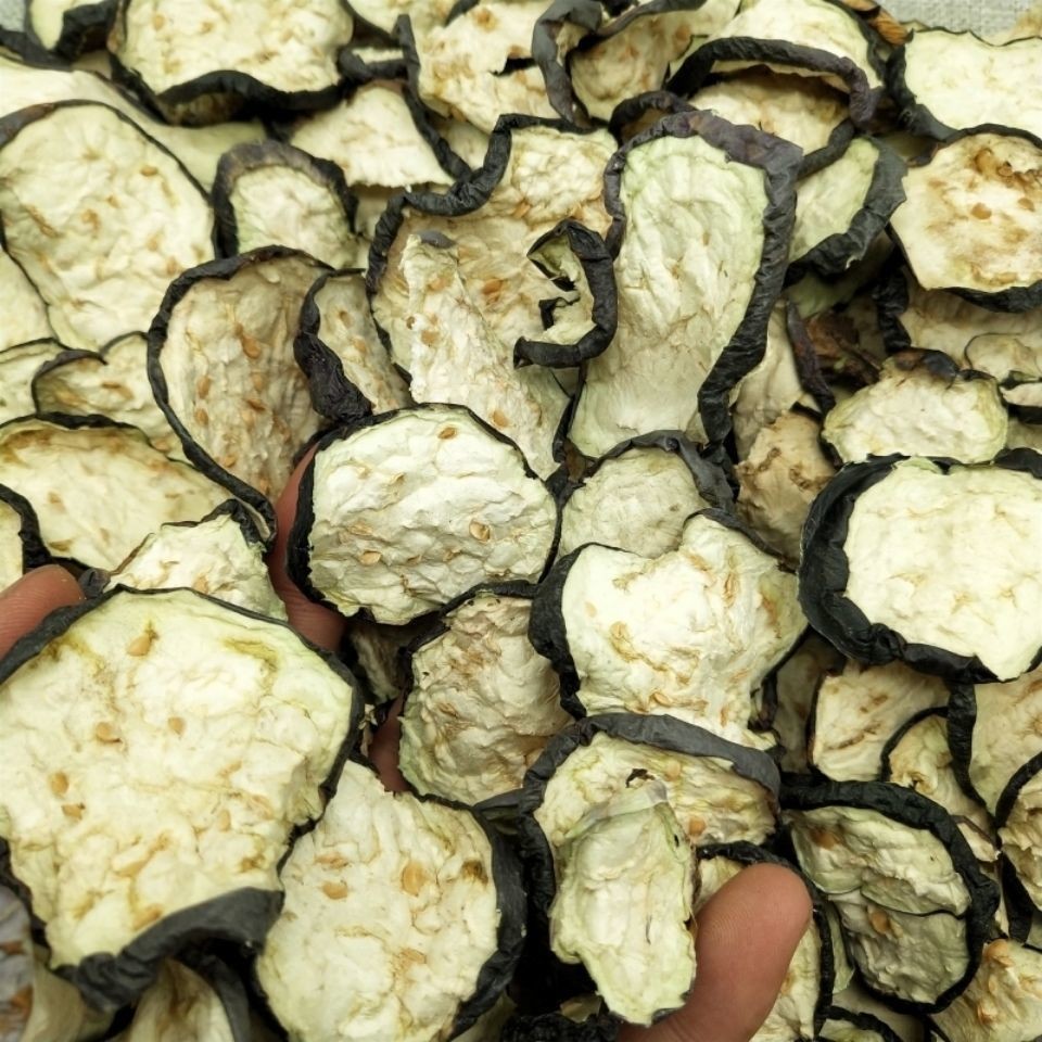 茄子干茄子片干菜茄子条脱水蔬菜农家自晒z新鲜新货干货茄子丝片eggplant dried eggplant slices dried vegetables eggplant strips dehydr
