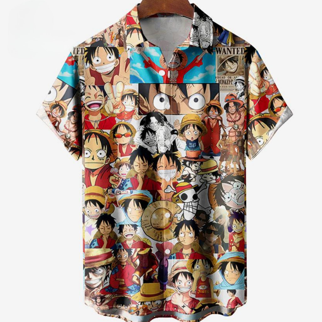 เสื้อเชิ้ตลายเสื้อฮาวายสำหรับผู้ชาย ไซส์ใหญ่ เหมาะสำหรับวันหยุดและใส่ลำลอง