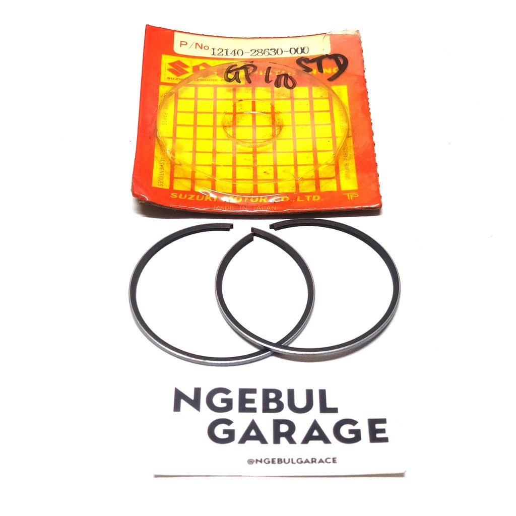 แหวนลูกสูบ A100 GP 100 TS 100 OS STD SUZUKI ORIGINAL 12140 28630 000 SGP สีเหลือง