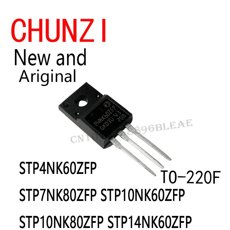 5PCS STP4NK60ZFP STP7NK80ZFP STP10NK60ZFP STP10NK80ZFP STP14NK60ZFP TO-220F Field Effect ทรานซิสเตอร