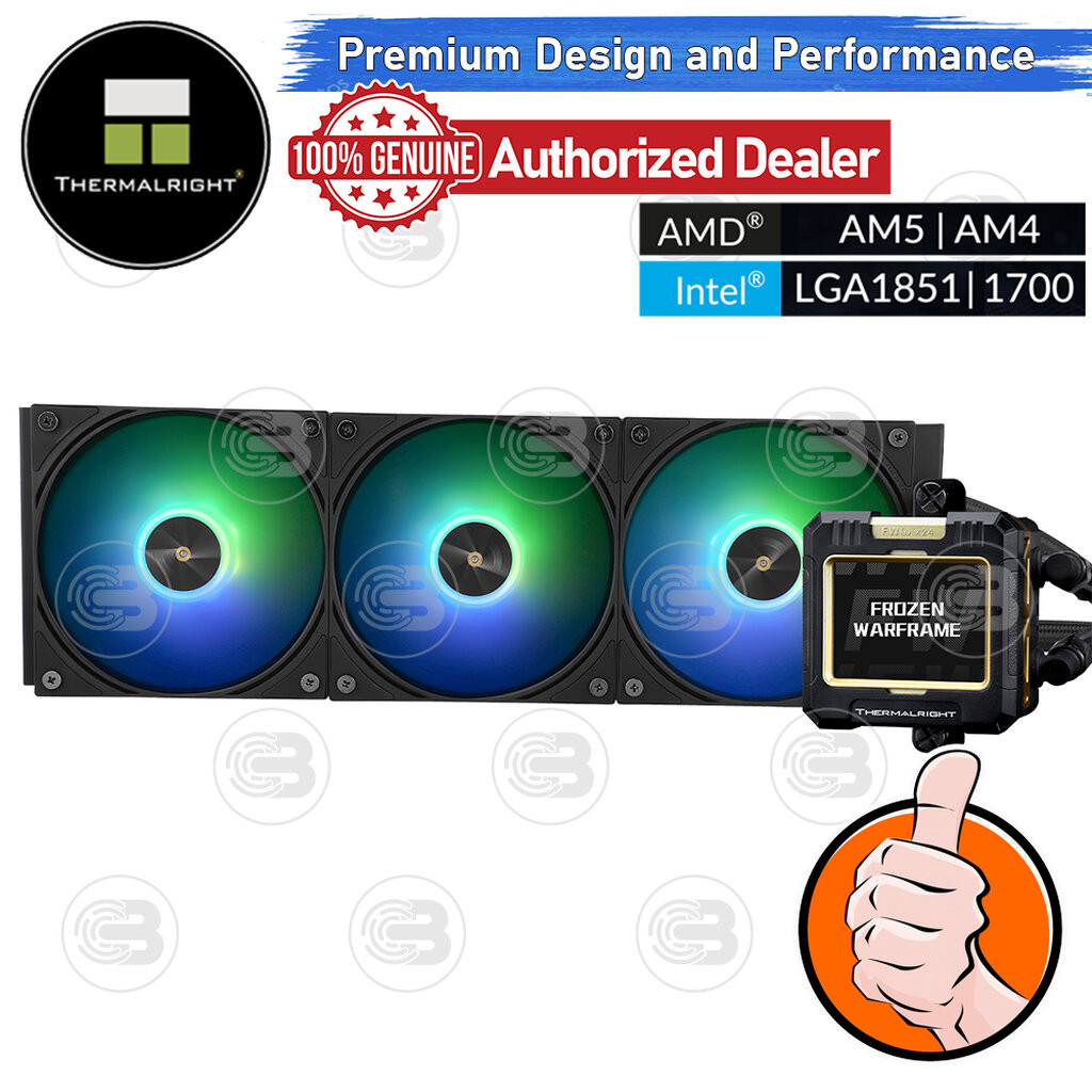 [CoolBlasterThai] Thermalright FROZEN WARFRAME 360 BLACK ARGB AIO Liquid CPU Cooler (AM5/LGA1851 Rea