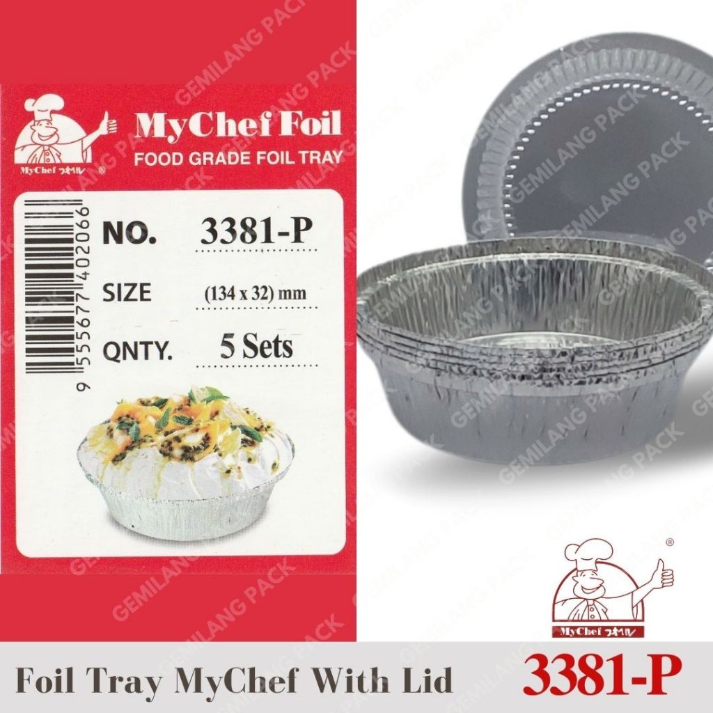ถาดฟอยล์ Mychef 3381-P 5ชุดพร้อมฝาปิด