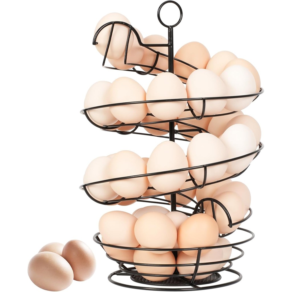 Metal Egg Holder Countertop,Fresh Egg Holder Countertop,Egg storage for countertop,Spiral Egg Storag