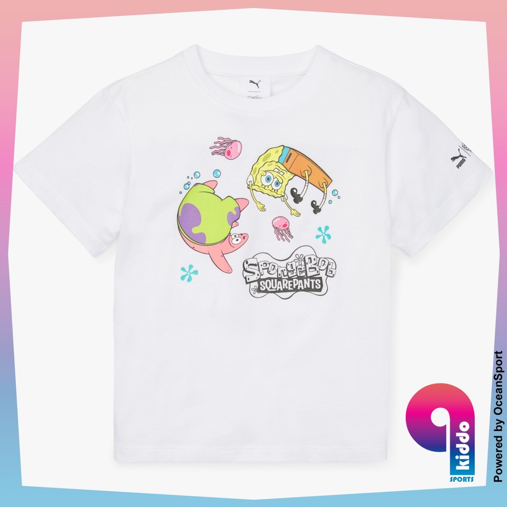 PUMA x BOB SPONGE เสื้อยืด PUMA สีขาว (53867502)