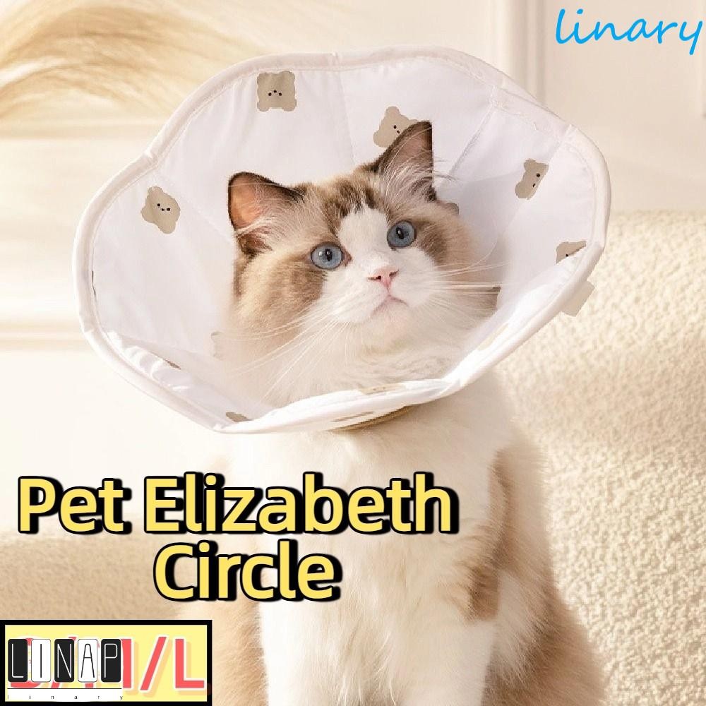 CULINARYHV Pet Elizabeth Circle, Bear Printing Soft Pet Protective Cover, Pet Accessories Breathable
